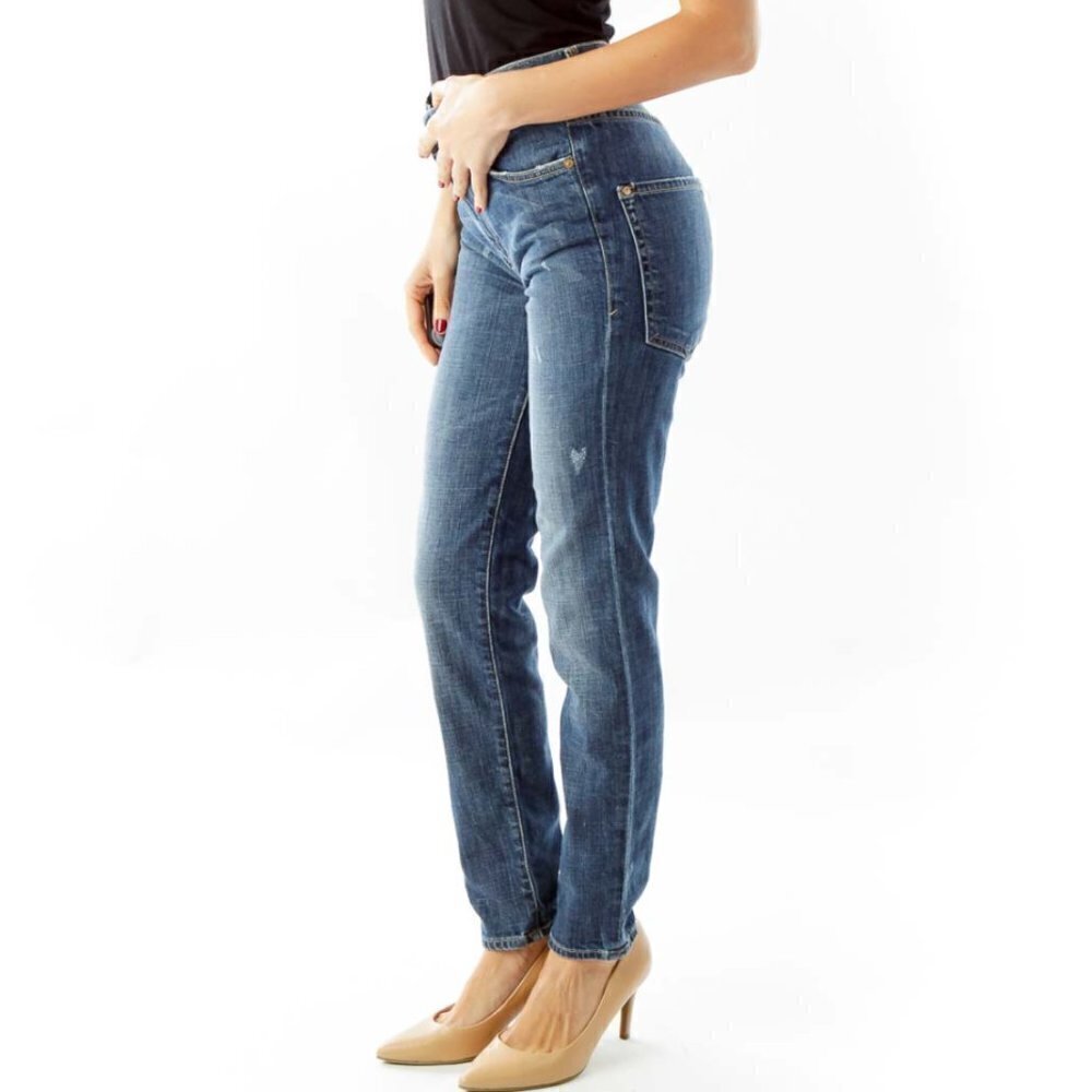 Vince Blue Denim Straight Leg Jeans - Picture 2 of 3